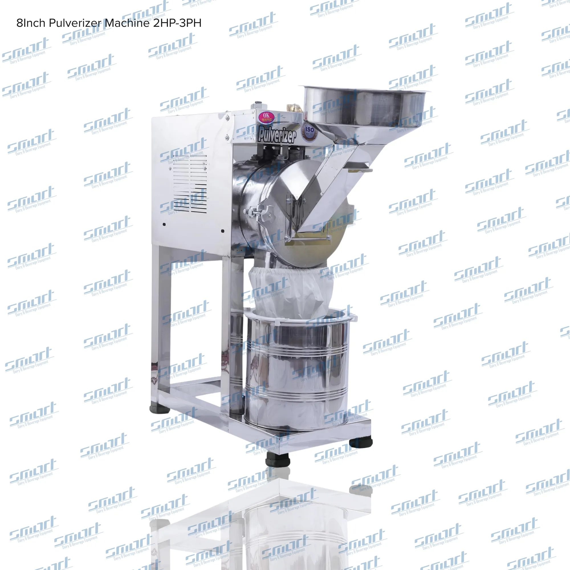 8Inch Pulverizer Machine 2HP-3PH