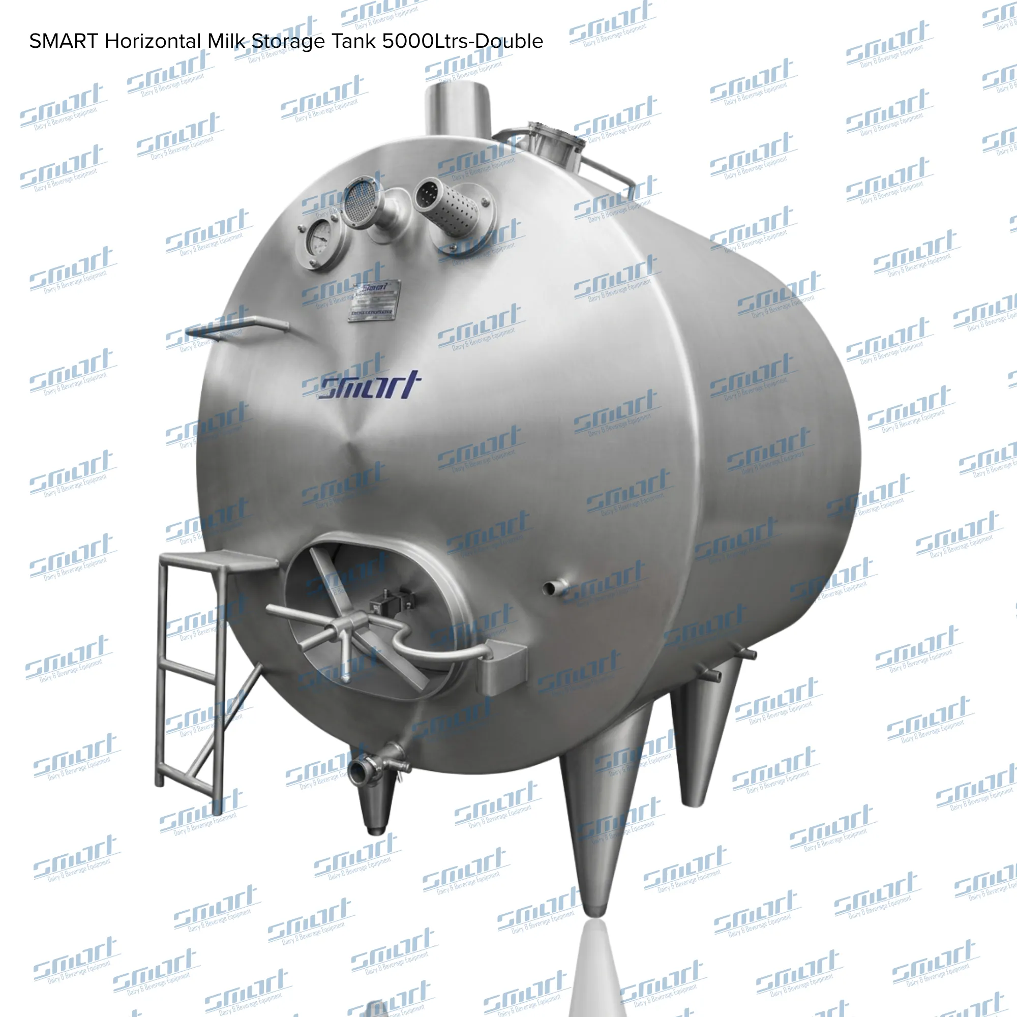 SMART Horizontal Milk Storage Tank 5000Ltrs-Double