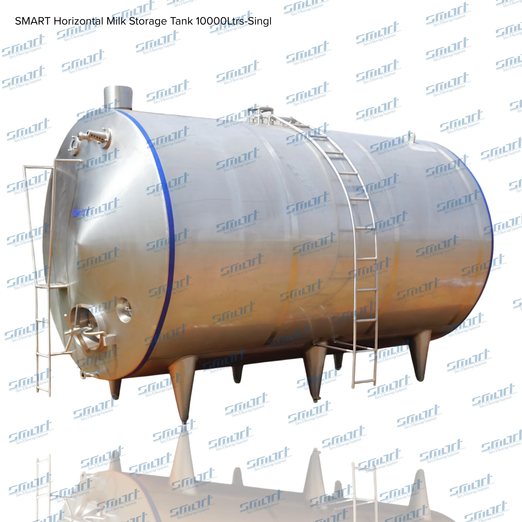 SMART Horizontal Milk Storage Tank 10000Ltrs-Singl